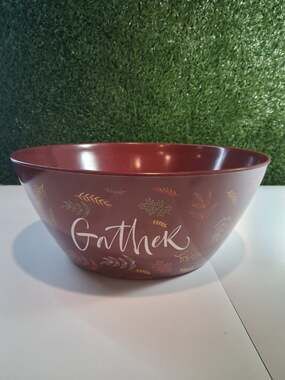 Maison Home International Gather Melamine Serving Bowl 11" Fall Thanksgiving